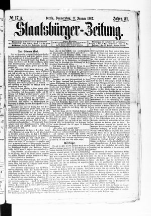 Staatsbürger-Zeitung vom 17.01.1867