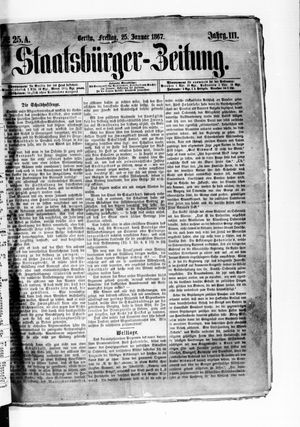Staatsbürger-Zeitung on Jan 25, 1867