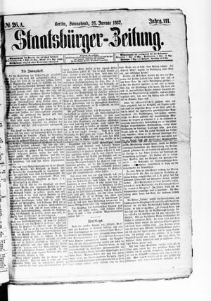 Staatsbürger-Zeitung vom 26.01.1867