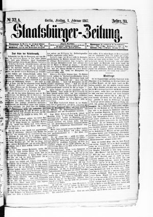 Staatsbürger-Zeitung on Feb 1, 1867
