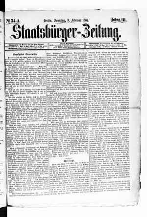 Staatsbürger-Zeitung vom 03.02.1867