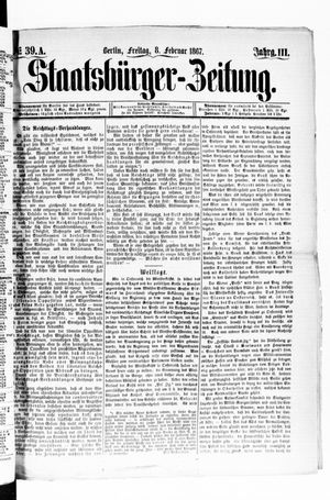 Staatsbürger-Zeitung vom 08.02.1867