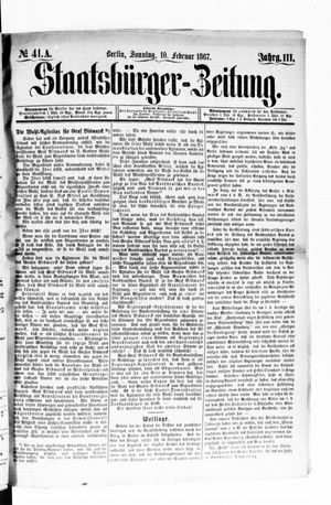 Staatsbürger-Zeitung vom 10.02.1867