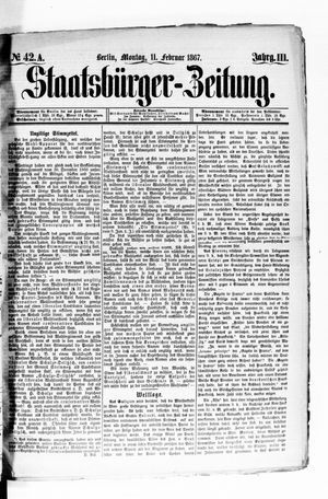 Staatsbürger-Zeitung vom 11.02.1867
