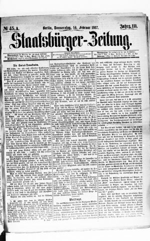 Staatsbürger-Zeitung vom 14.02.1867