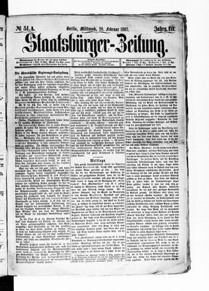 Staatsbürger-Zeitung vom 20.02.1867