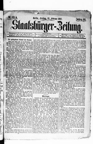 Staatsbürger-Zeitung on Feb 22, 1867