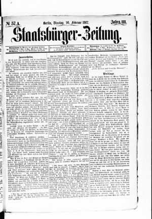 Staatsbürger-Zeitung vom 26.02.1867