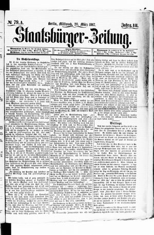 Staatsbürger-Zeitung vom 20.03.1867
