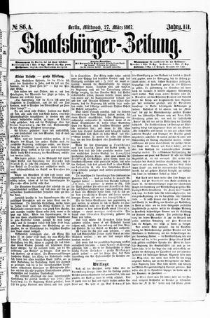 Staatsbürger-Zeitung vom 27.03.1867