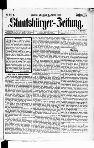 Staatsbürger-Zeitung vom 01.04.1867