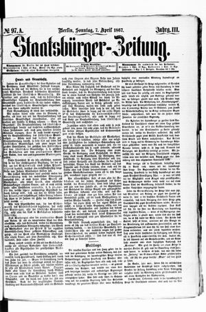 Staatsbürger-Zeitung vom 07.04.1867