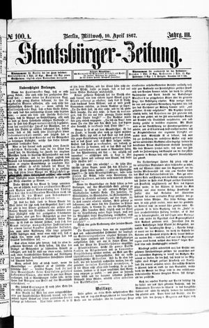 Staatsbürger-Zeitung vom 10.04.1867