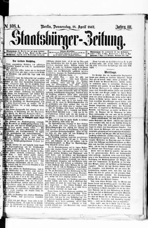 Staatsbürger-Zeitung vom 18.04.1867