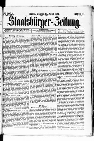Staatsbürger-Zeitung on Apr 19, 1867