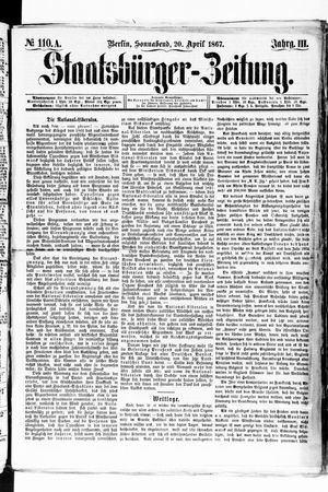 Staatsbürger-Zeitung vom 20.04.1867