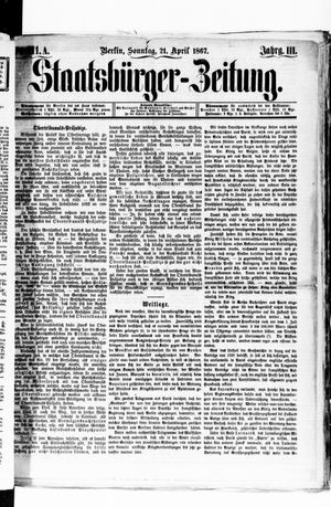 Staatsbürger-Zeitung on Apr 21, 1867
