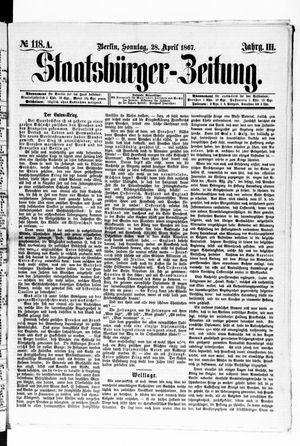 Staatsbürger-Zeitung vom 28.04.1867