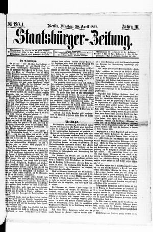 Staatsbürger-Zeitung vom 30.04.1867