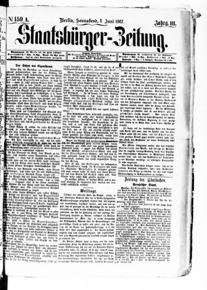 Staatsbürger-Zeitung vom 08.06.1867