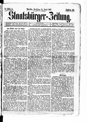 Staatsbürger-Zeitung vom 14.06.1867