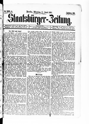 Staatsbürger-Zeitung vom 17.06.1867