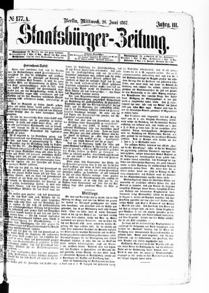 Staatsbürger-Zeitung vom 26.06.1867