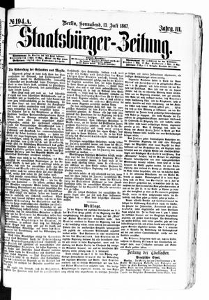 Staatsbürger-Zeitung vom 13.07.1867
