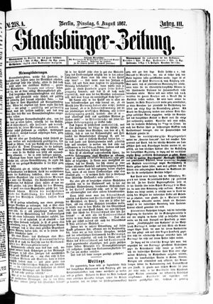 Staatsbürger-Zeitung vom 06.08.1867