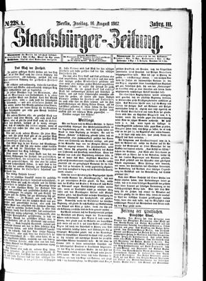 Staatsbürger-Zeitung on Aug 16, 1867