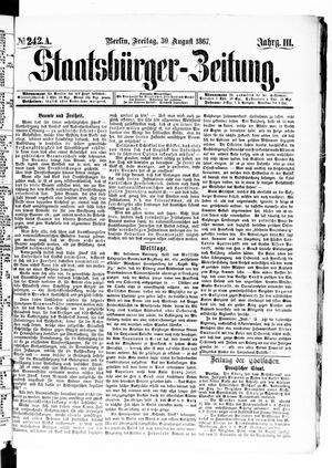 Staatsbürger-Zeitung on Aug 30, 1867