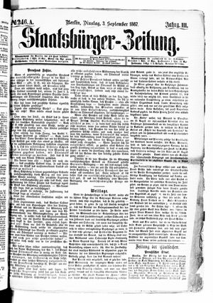 Staatsbürger-Zeitung on Sep 3, 1867