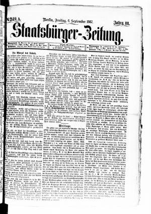 Staatsbürger-Zeitung vom 06.09.1867