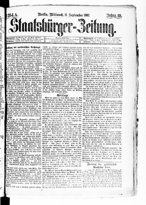 Staatsbürger-Zeitung vom 11.09.1867