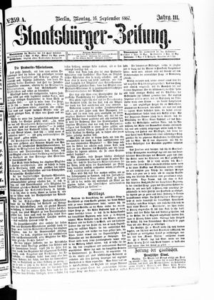 Staatsbürger-Zeitung vom 16.09.1867