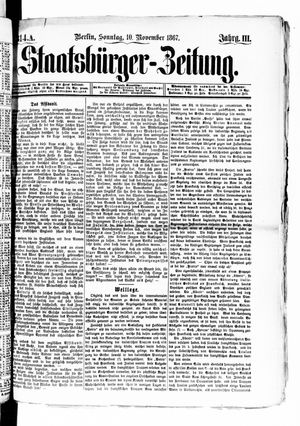Staatsbürger-Zeitung vom 11.11.1867