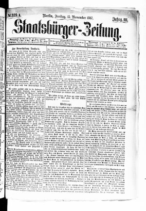 Staatsbürger-Zeitung vom 15.11.1867