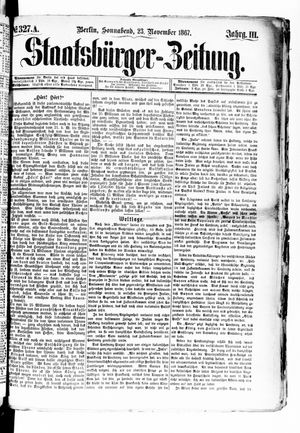 Staatsbürger-Zeitung vom 23.11.1867