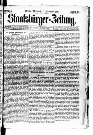 Staatsbürger-Zeitung vom 27.11.1867