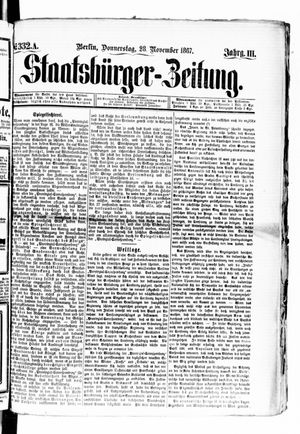 Staatsbürger-Zeitung vom 28.11.1867