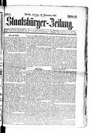 Staatsbürger-Zeitung on Nov 29, 1867