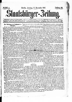 Staatsbürger-Zeitung vom 27.12.1867
