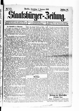 Staatsbürger-Zeitung vom 05.01.1868