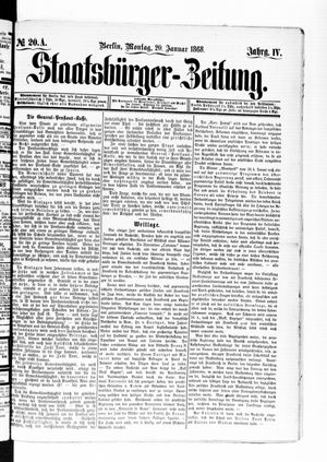 Staatsbürger-Zeitung vom 20.01.1868