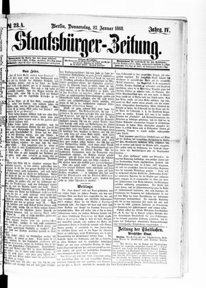 Staatsbürger-Zeitung vom 23.01.1868