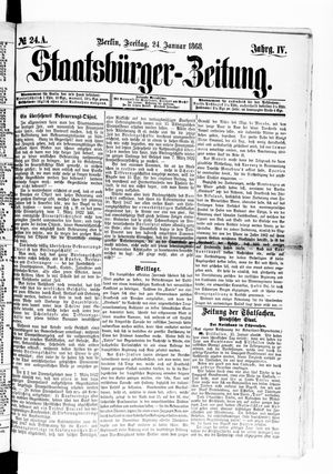 Staatsbürger-Zeitung vom 24.01.1868