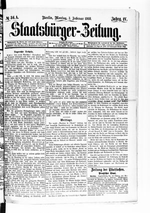 Staatsbürger-Zeitung vom 03.02.1868