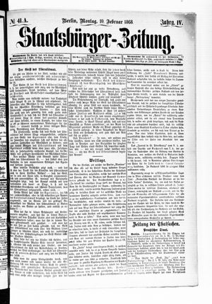 Staatsbürger-Zeitung vom 10.02.1868