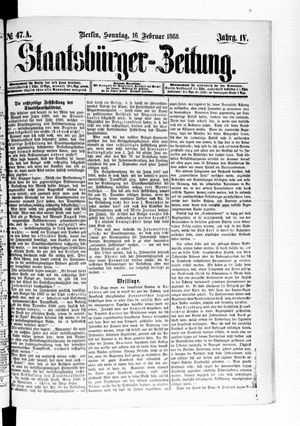 Staatsbürger-Zeitung on Feb 16, 1868