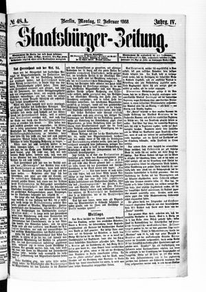 Staatsbürger-Zeitung on Feb 17, 1868